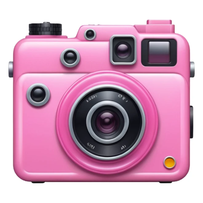 copy and paste pink camera sticker