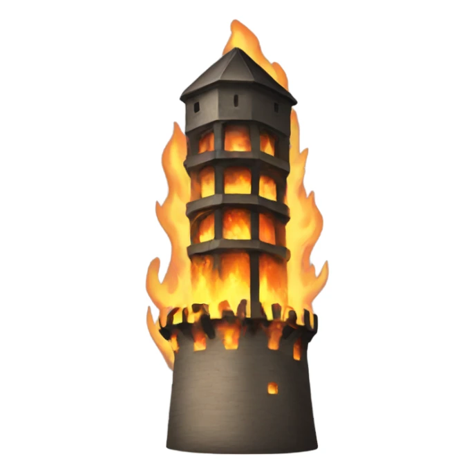 Burning tower  sticker