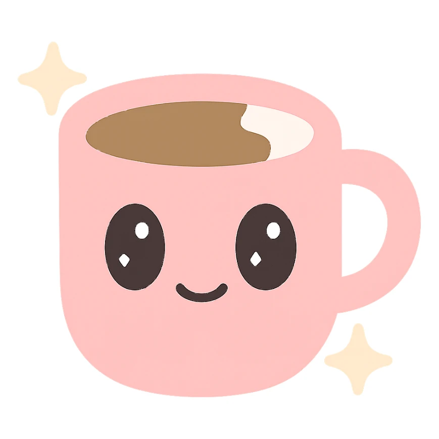 a pink mocha, cute and inviting sticker