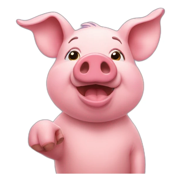 the pig salutes sticker