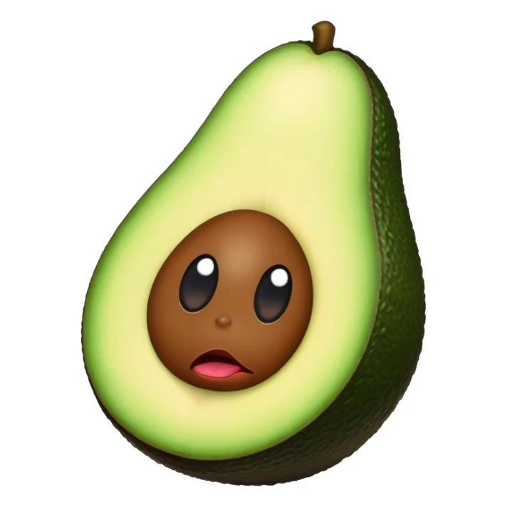 Avocado with big lips sticker