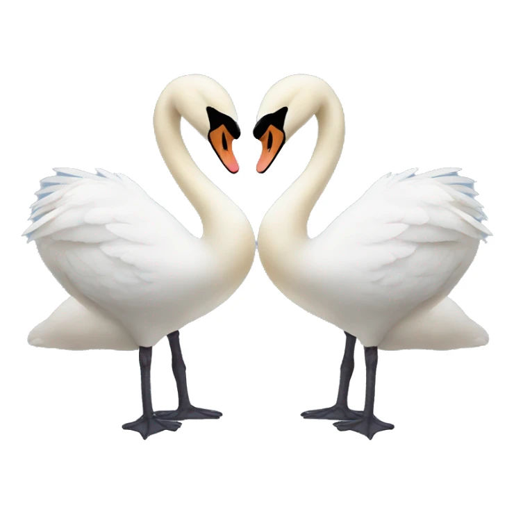 Two swans making a heart together sticker