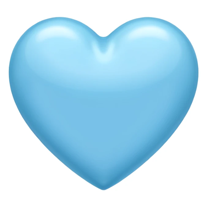 Light blu heart sticker