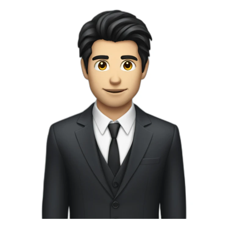 dark haired giga chad in suit sticker