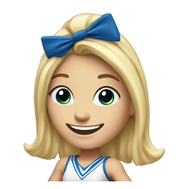 cheerful blonde cheerleader pose sticker
