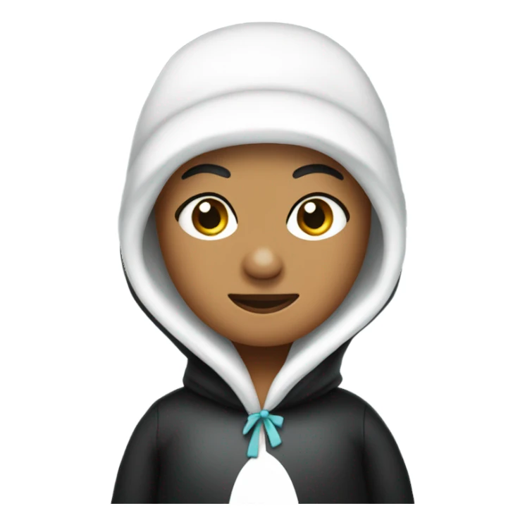 kelly in a penguin costume sticker