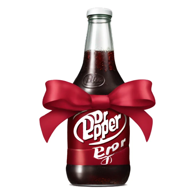 dr Pepper with a bow on top ￼ sticker