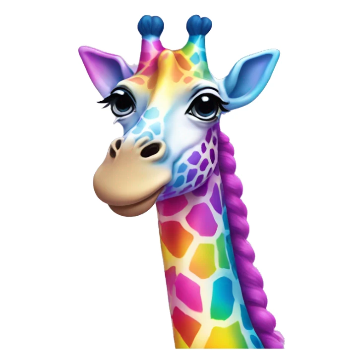 lisa frank rainbow giraffe sticker