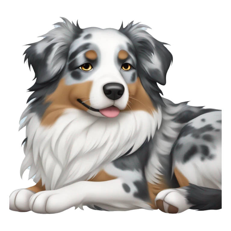 Blue Merle Australian shepherd sleeping  sticker