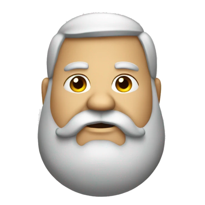 Fat beard man sticker