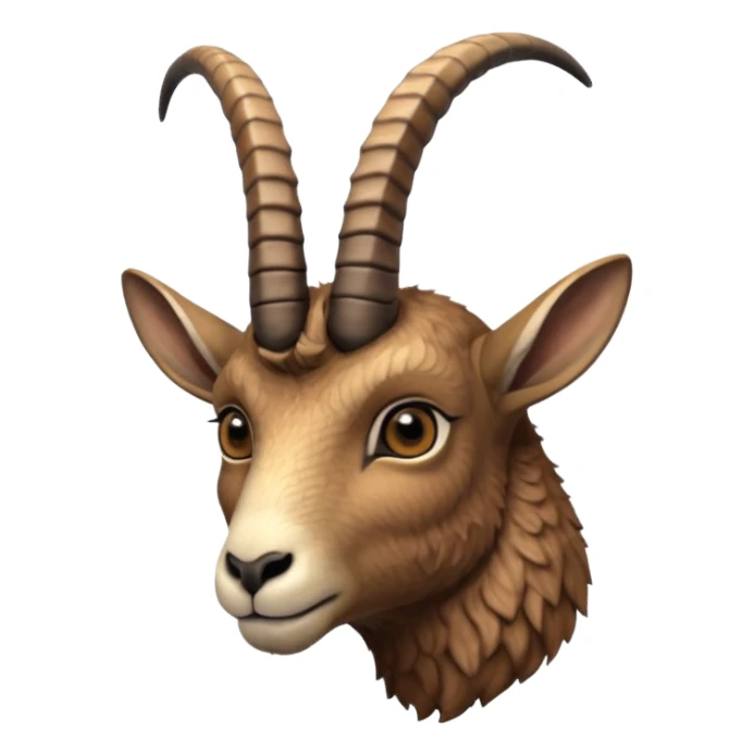 alpine ibex face sticker
