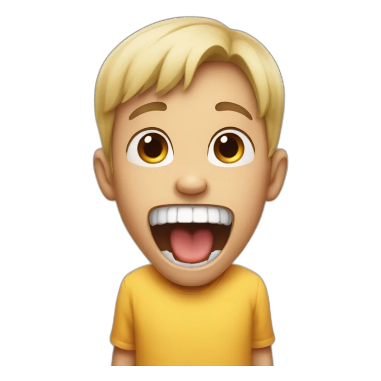 kid scream hand to mouth sticker