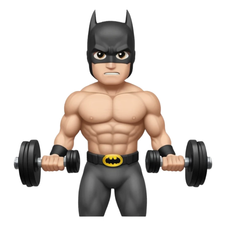 Batman lift dumbbells sticker