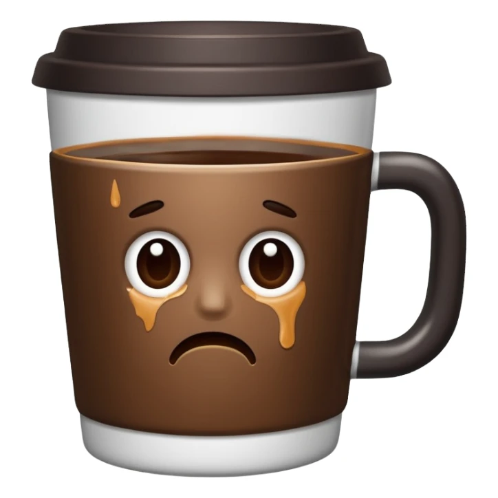 Bad coffee / sad coffee sticker