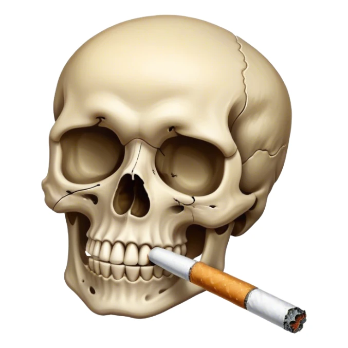 skull and cig sticker