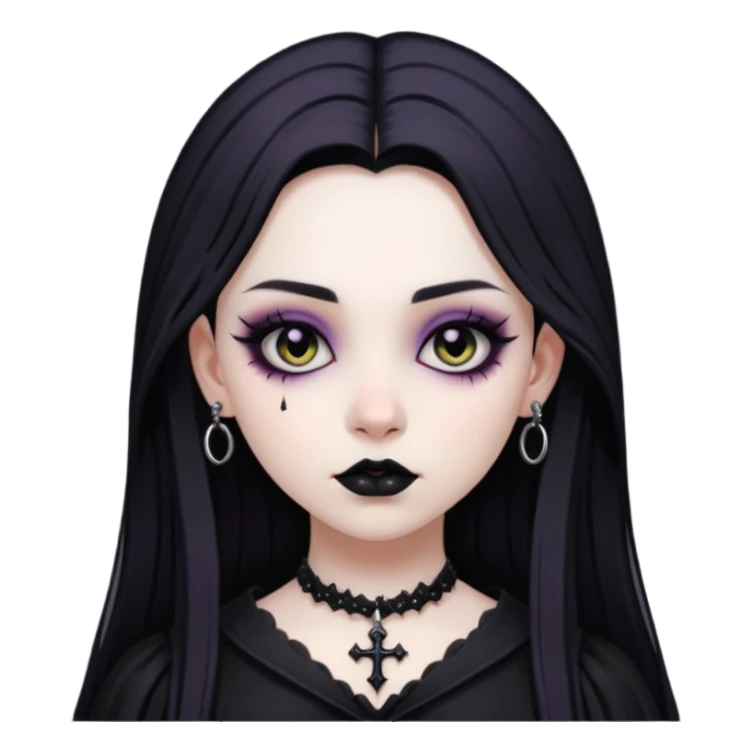 goth girl  diffrent styles sticker