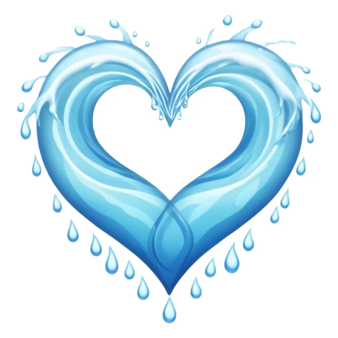 Corazón con olas  sticker