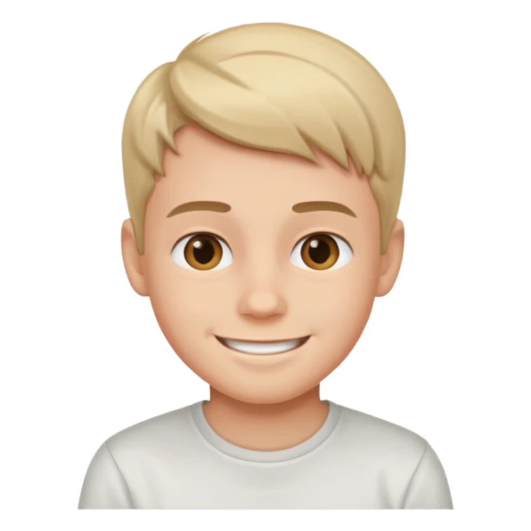 smiling boy in simple shirt sticker