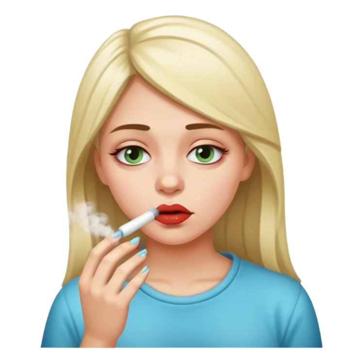 a girl snorting cocaine sticker