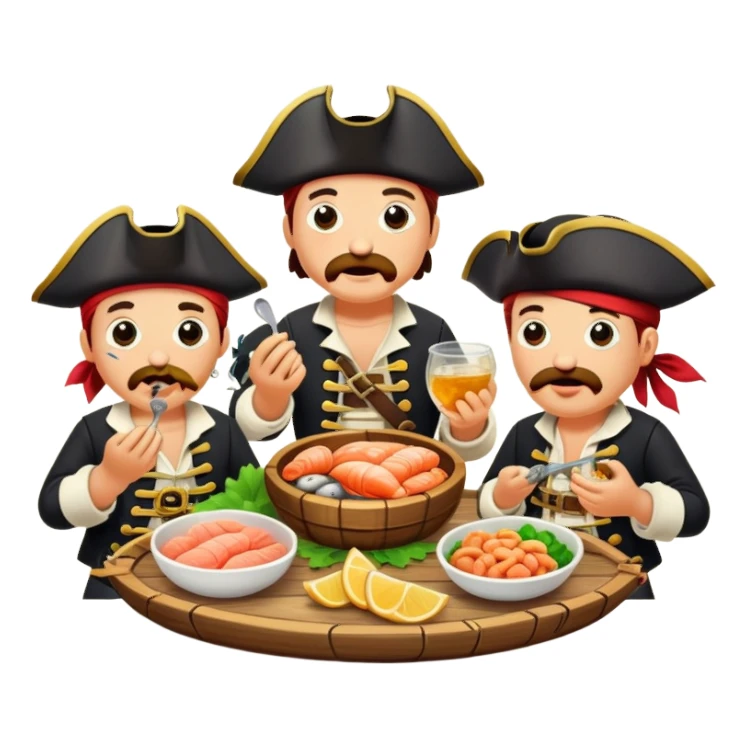 Pirates eating surstroming sticker