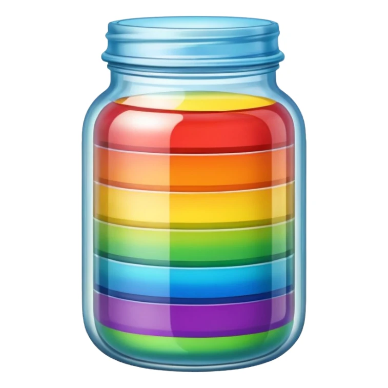 Rainbow Layered Jar	SRetro Ribbon Jar sticker