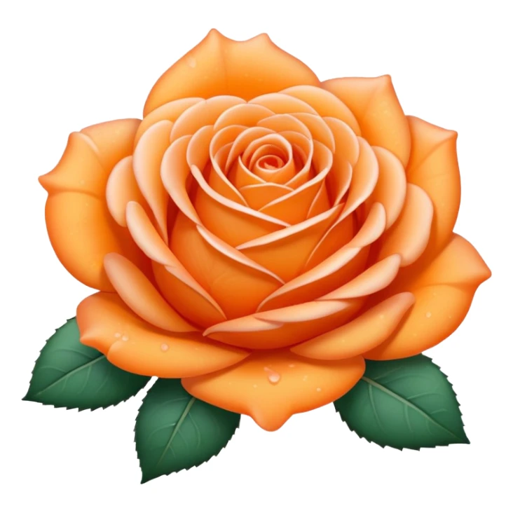 Icy orange rose sticker