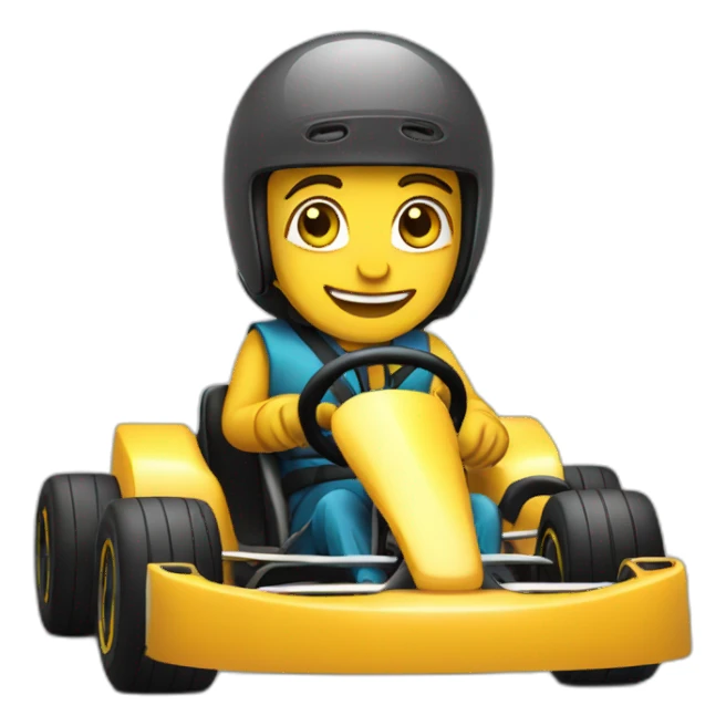 Go karting Arabic figure sticker