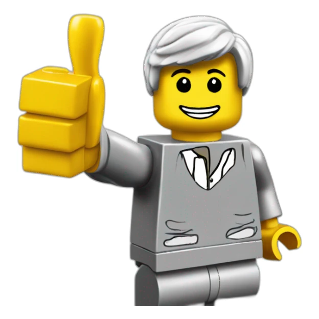 lego man thumbs up sticker