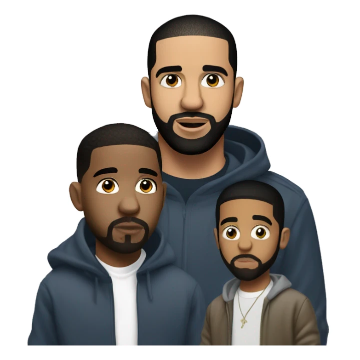 kendrick and drake together sticker