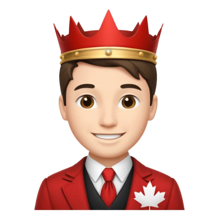 Молодий канадський король в національному канадському вбранні королевському bu sticker