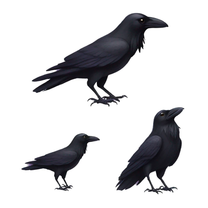 raven on dog sticker