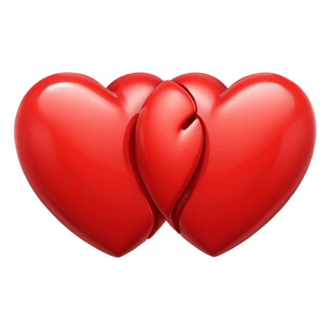 Heart connected to another heart sticker