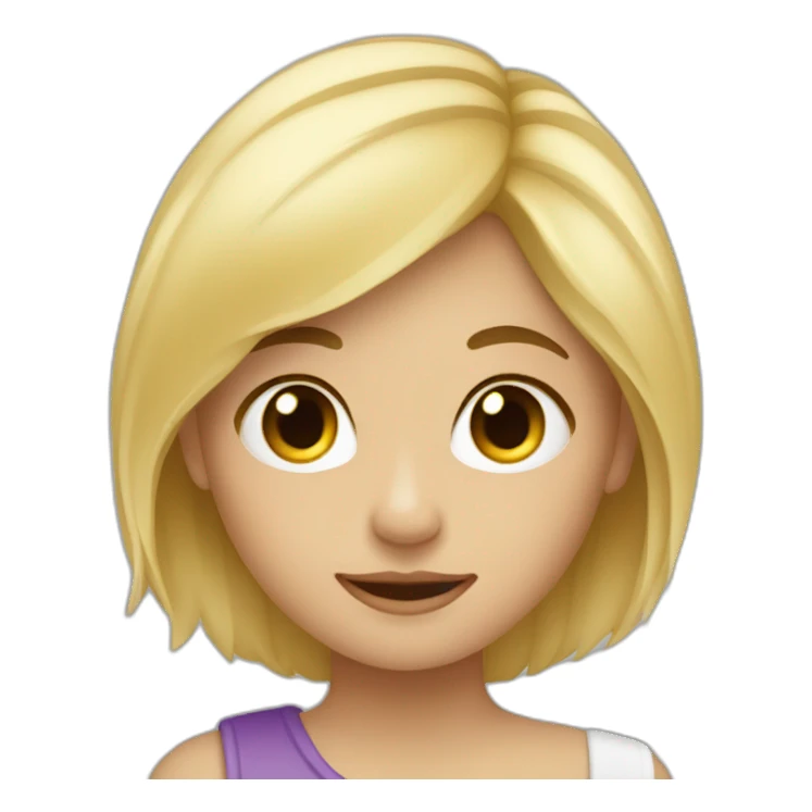 Fille blonde avec garçon brun sticker