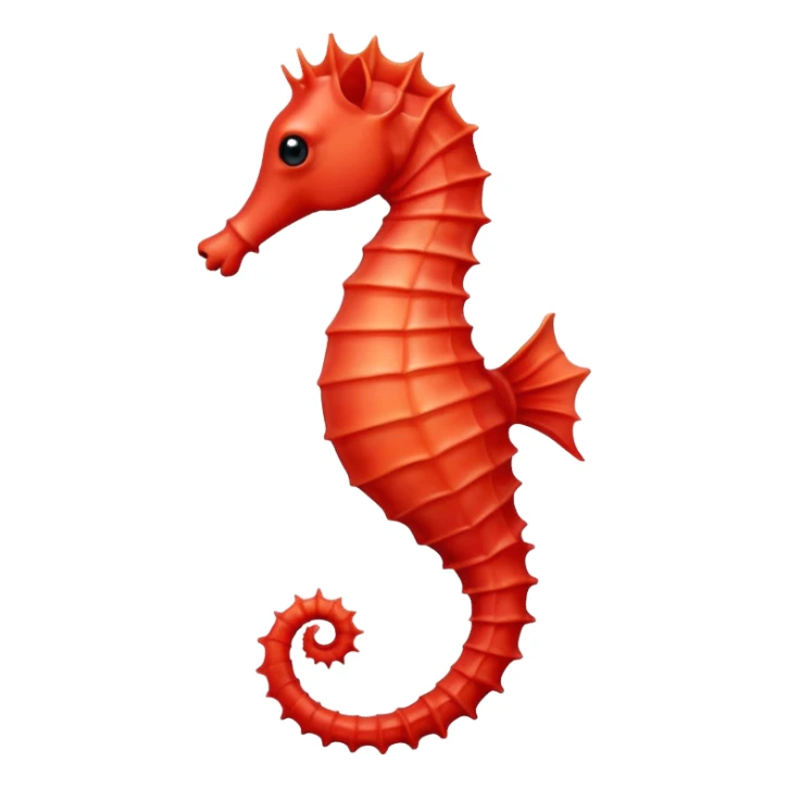 red Seahorse sticker