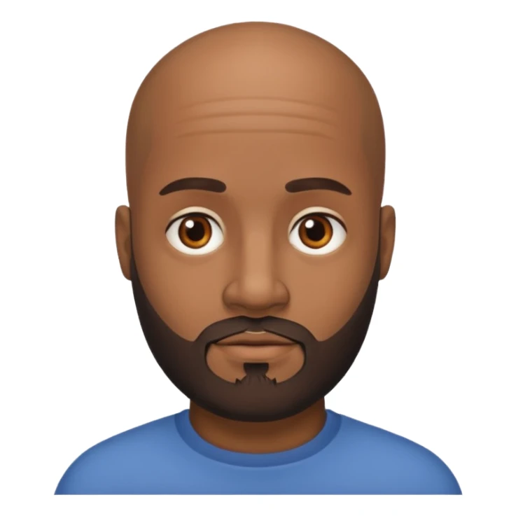 Bearded bald black man  sticker