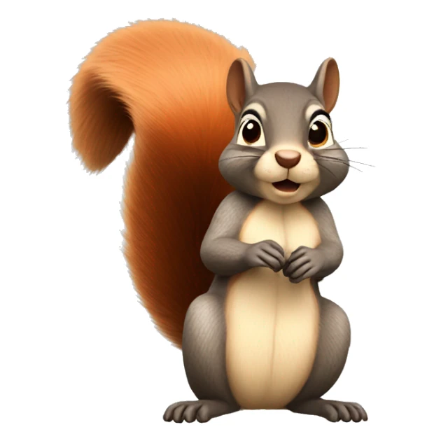 squirrel annoyed. lifelike sticker