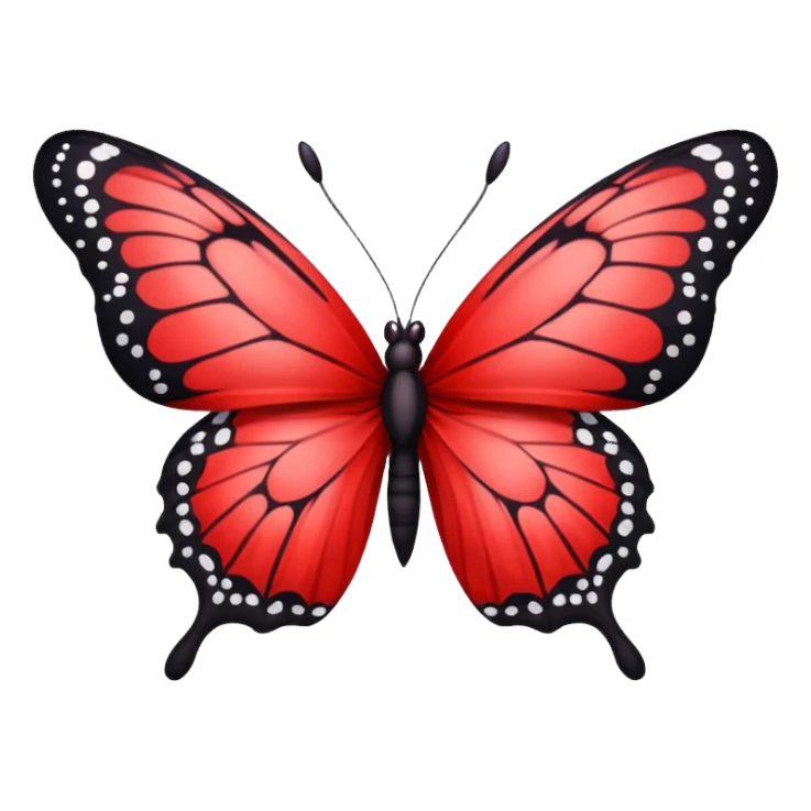 Red butterfly sticker