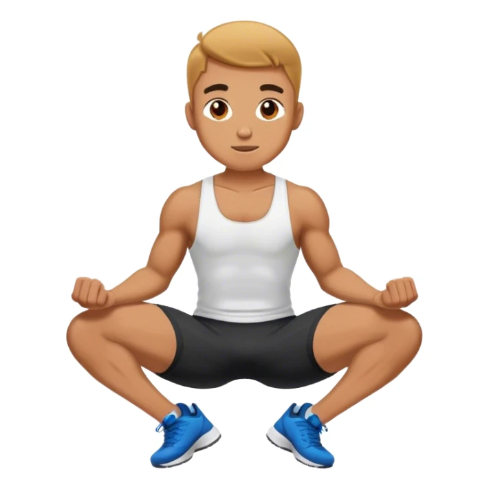 athlete doing sit-ups sticker