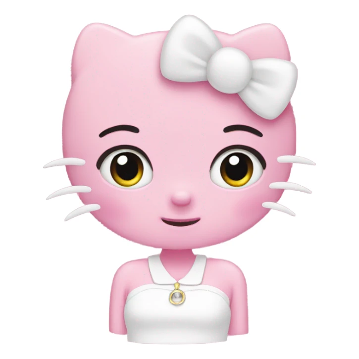 Hello kitty doing lashes sticker