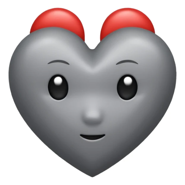 Corazón gris con negro como este 🫀 sticker