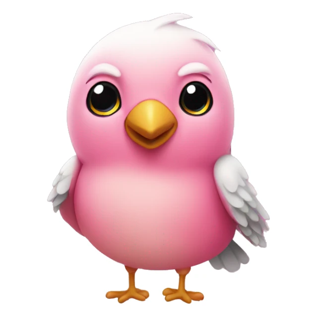 Cute bird with pink clothes sticker