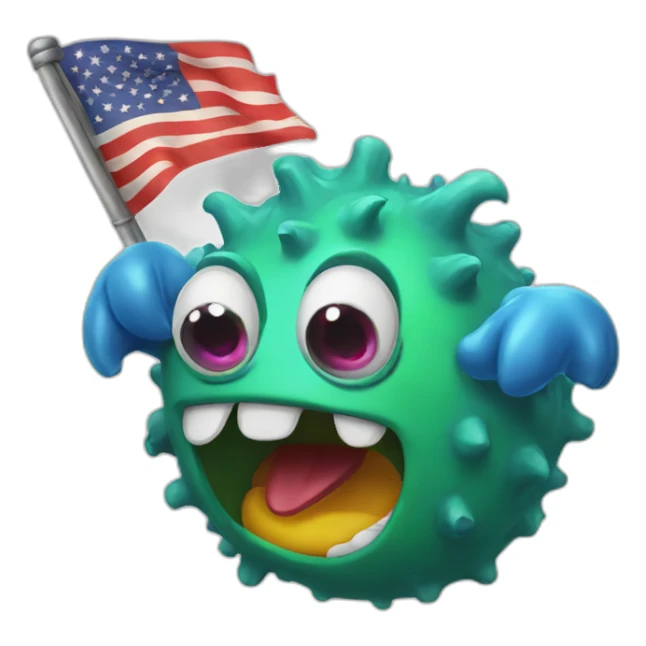 Smell - monster - with- flag-colors sticker