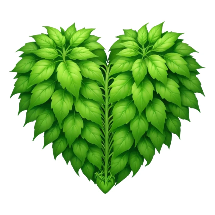 Weed heart sticker