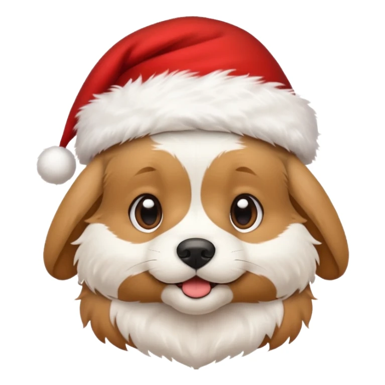 Puppy with Santa hat  sticker