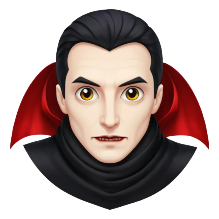 dracula wearinh scarf sticker