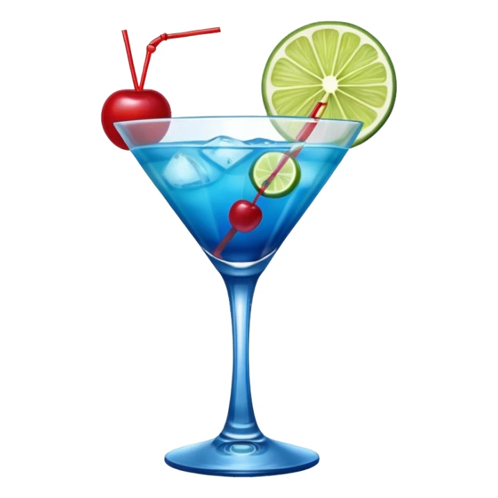 blue curaçao tropical cocktail sticker