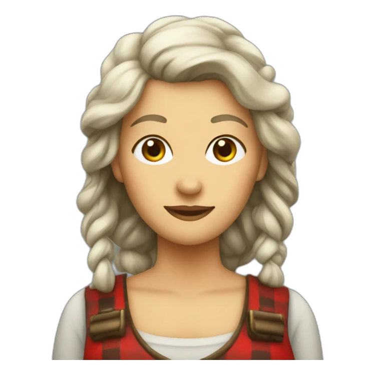 lumber jack lady sticker