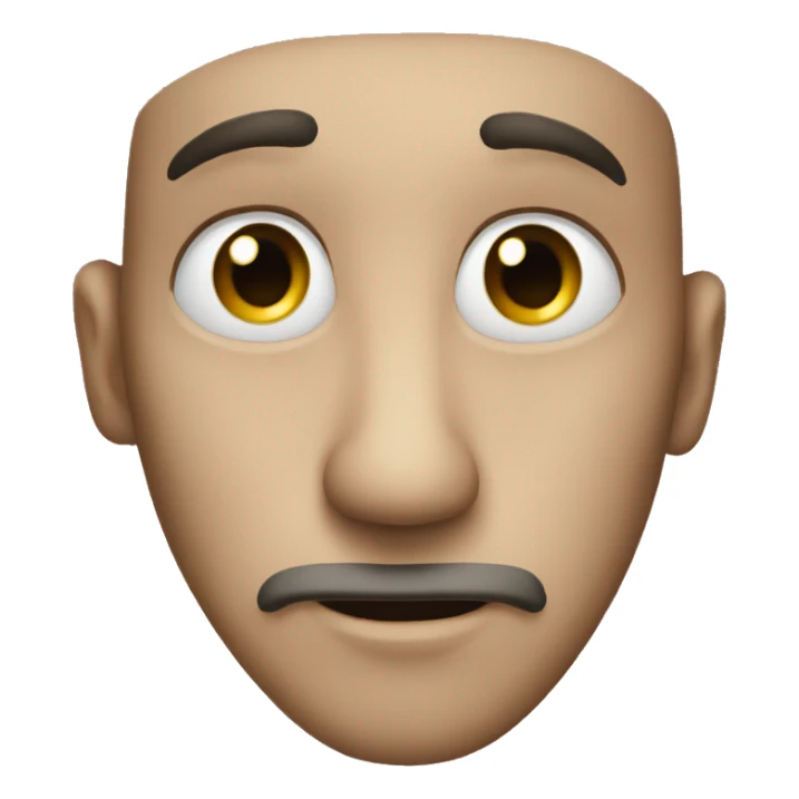 Curious face sticker