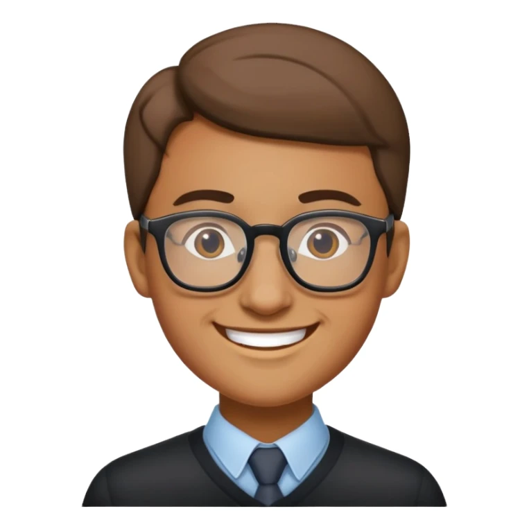 Чехов в очках улыбается sticker