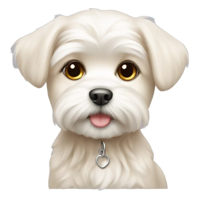 maltese puppy beige sticker
